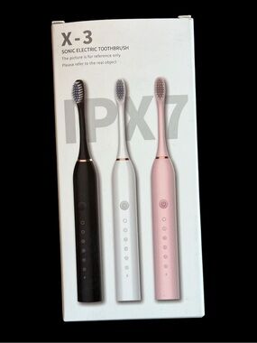 X-3 Sonic Electric Toothbrush, rechargeable with 4 heads